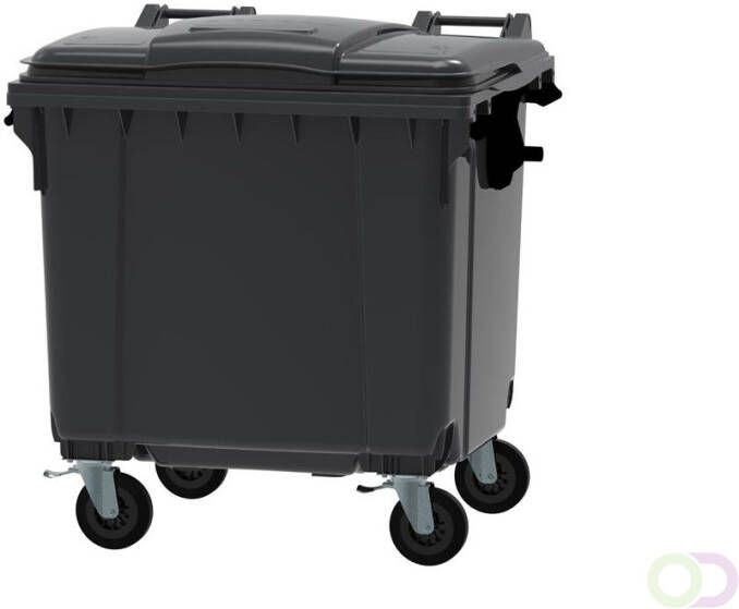 Container 1100 liter vlak deksel