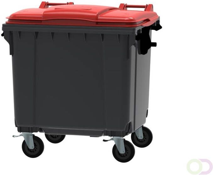 Container 1100 liter vlak deksel