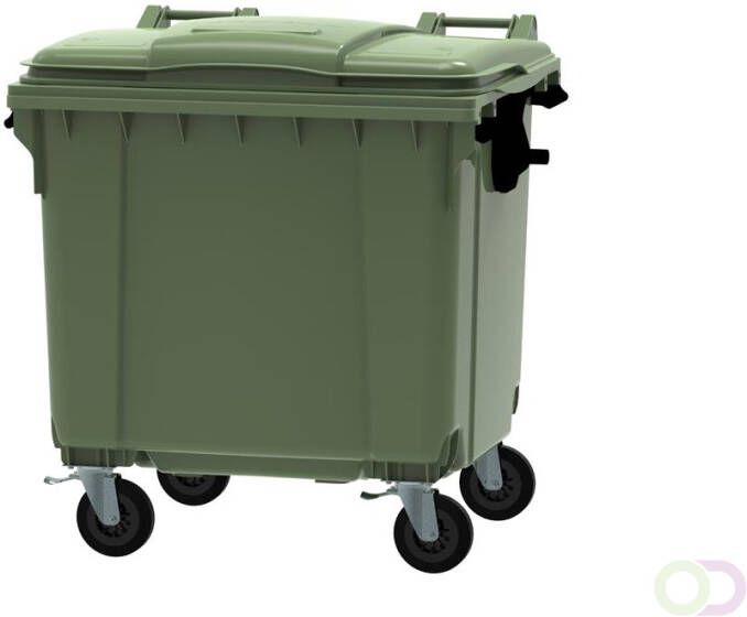 Container 1100 liter vlak deksel