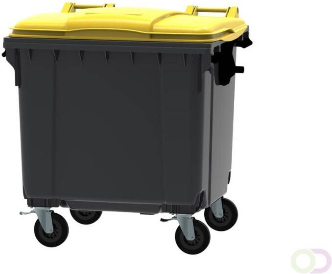 Container 1100 liter vlak deksel