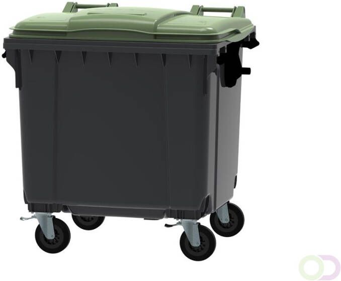 Container 1100 liter vlak deksel