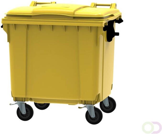 Container 1100 liter vlak deksel