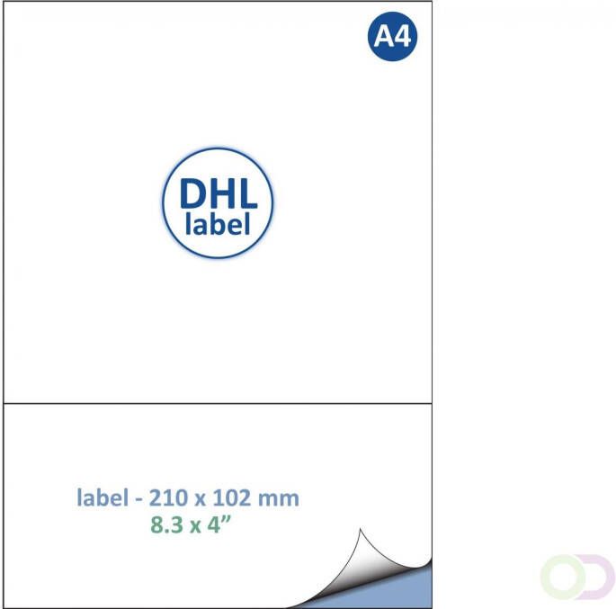 DHL label A4 210x102 mm 500 vel