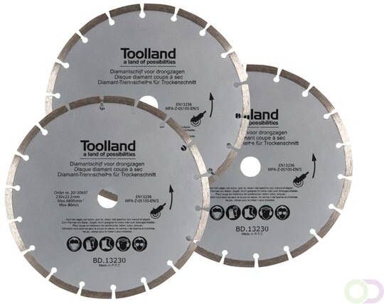 Velleman DIAMANTSCHIJF SET 230 mm GESEGMENTEERD 3 STUKS