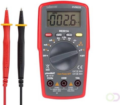 Velleman DIGITALE MULTIMETER CAT. II 500 V CAT. III 300 V 10 A AUTOMATISCH BEREIK 4000 COUNTS