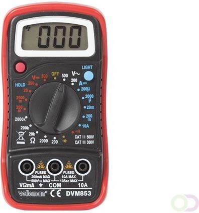 DIGITALE MULTIMETER CAT. III 300 V CAT. II 500 V 1999 COUNTS DATA HOLD ACHTERGRONDVERLICHTING ZOEMER