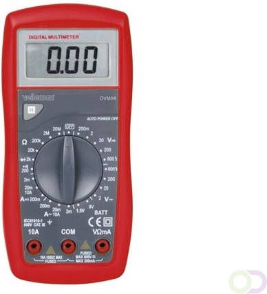 DIGITALE MULTIMETER CAT. III 600Â V 10Â A DATA HOLD FUNCTIE DIODETEST BATTERIJTEST ZOEMER