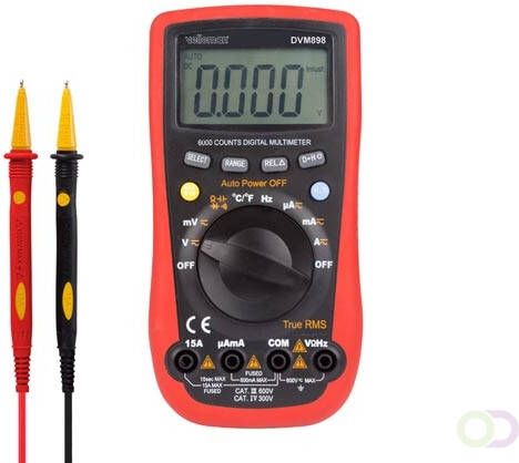 Velleman DIGITALE MULTIMETER CAT III 600V CAT IV 300V 15A 6000 COUNTS TRUE RMS