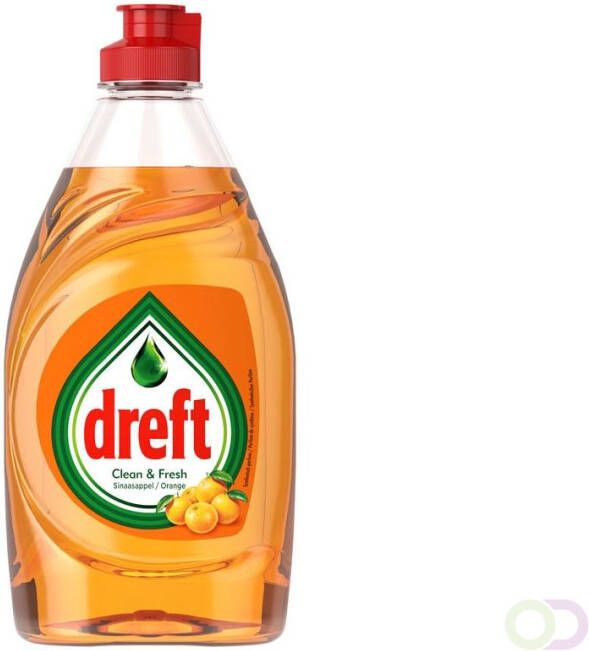 Dreft Clean &amp Fresh Afwasmiddel Sinaasappel 383 ml