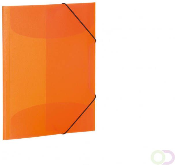 Elastomappen A3 PP transparent oranje