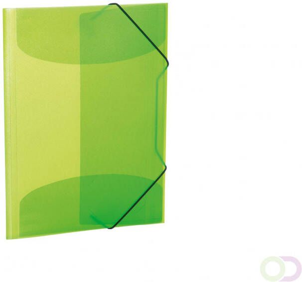 Elastomappen A4 PP transparent groen
