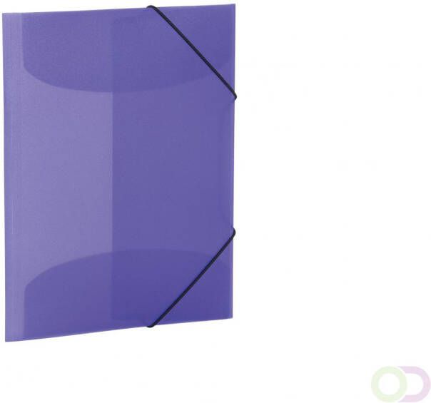 Elastomappen A4 PP transparent violet