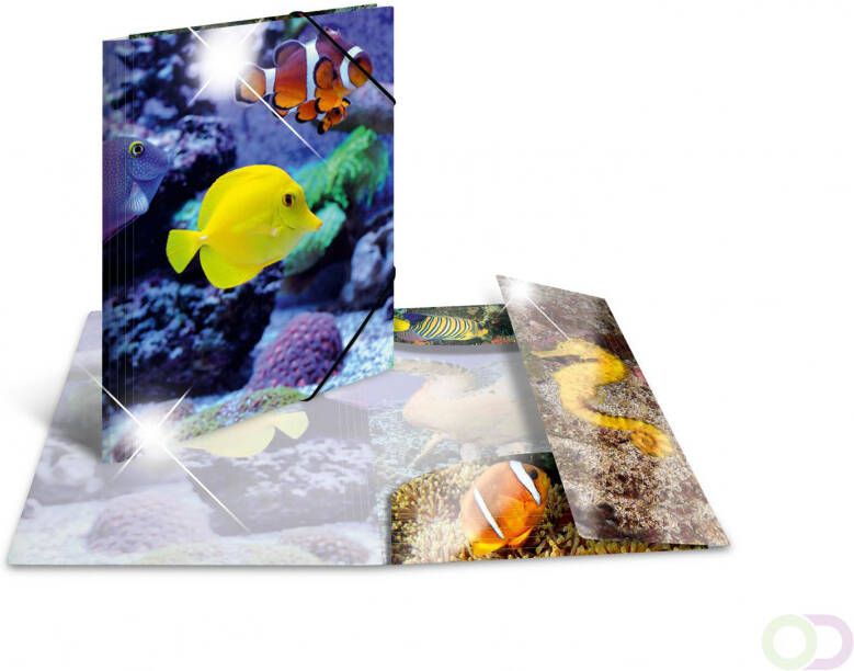 Elastomappen glossy dieren A3 PP fish