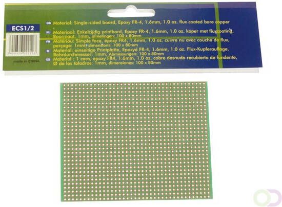 Velleman EUROCARD 1 GAT PER EILAND 100x80mm FR4 (1st. bl.)