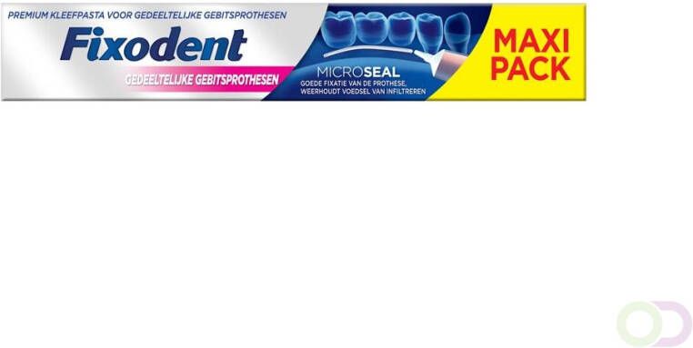 Fixodent Microseal Voor Gedeeltelijke Gebitsprothesen Premium Kleefpasta 57ml