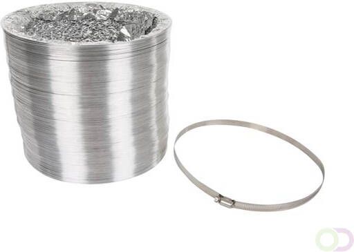 Velleman Flexibele aluminium buis 7 m flexibele buis ventilatieslang hittebestendig ideaal voor Perel elektrische ventilatorkachel (I