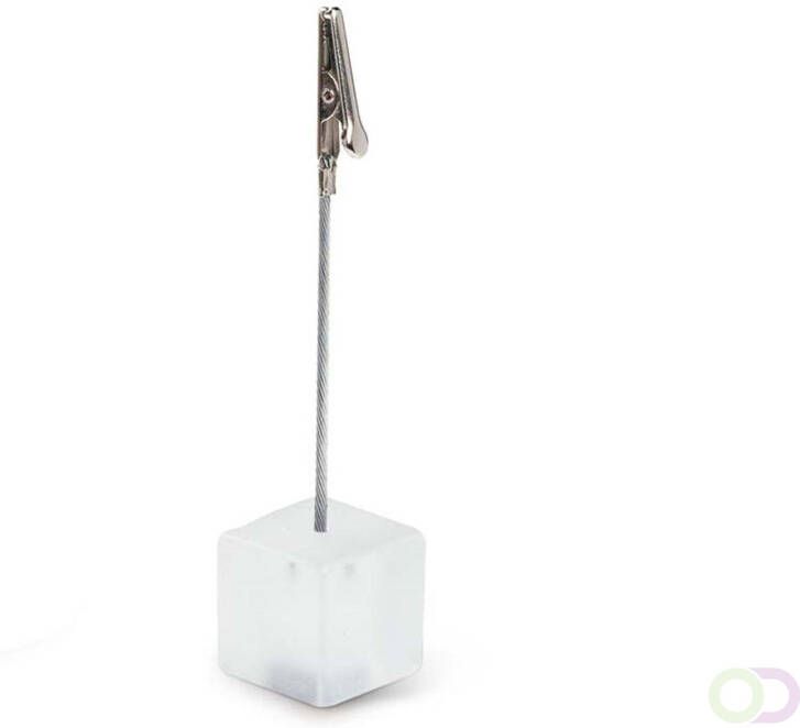 Foto- of memoclip Ad stand transparant wit