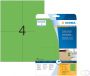 Gekleurde etiketten A4 105 x 148 mm groen verwijderbaar - Thumbnail 1