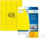 Herma Gekleurde etiketten A4 45 7 x 21 2 mm geel verwijderbaar - Thumbnail 1