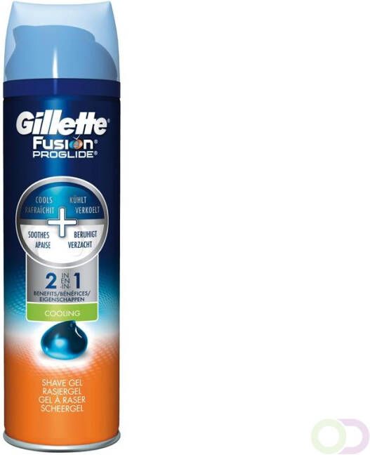 Gillette Fusion ProGlide 2-in-1 Verkoelende Scheergel 200 ml