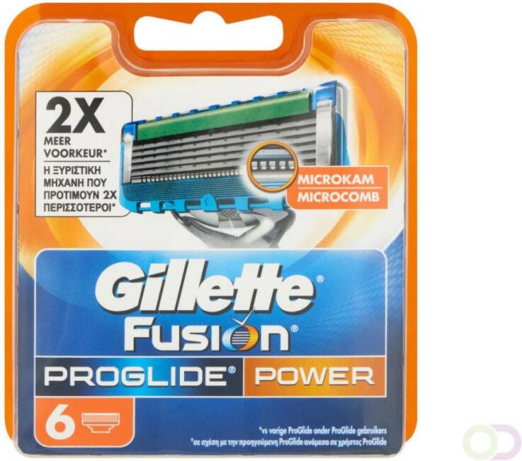 Gillette Fusion ProGlide Power Scheermesjes 6 Stuks