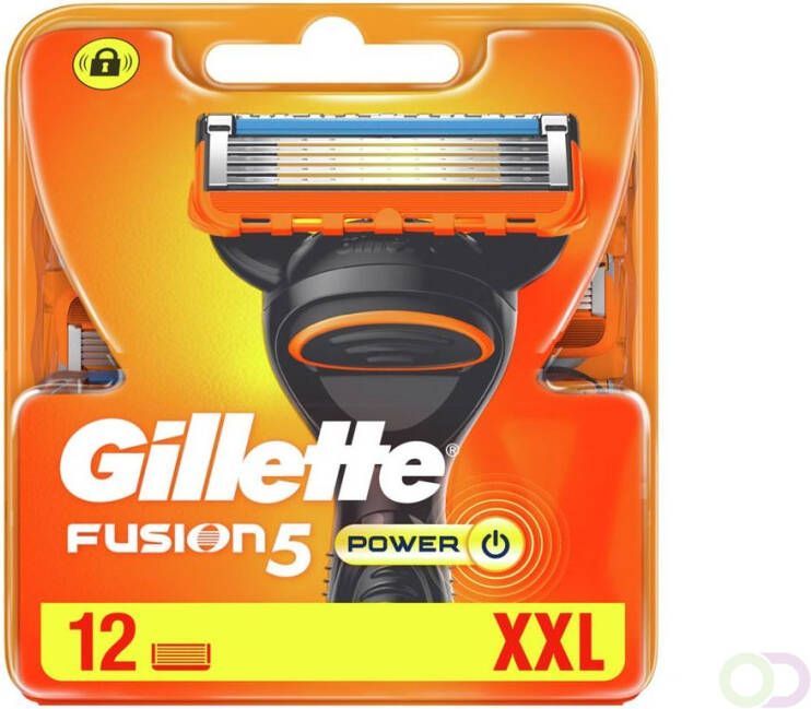 Gillette Fusion5 Power Navulmesjes Voor Mannen 12 Stuks