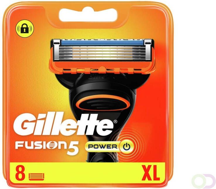 Gillette Fusion5 Power Navulmesjes Voor Mannen 8 Stuks