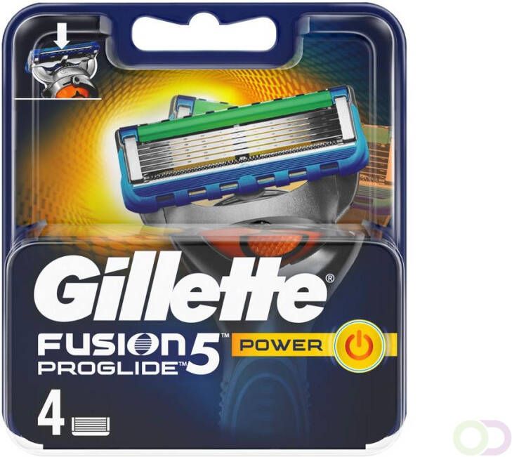 Gillette Fusion5 ProGlide Power Scheermesjes 4 Navulmesjes