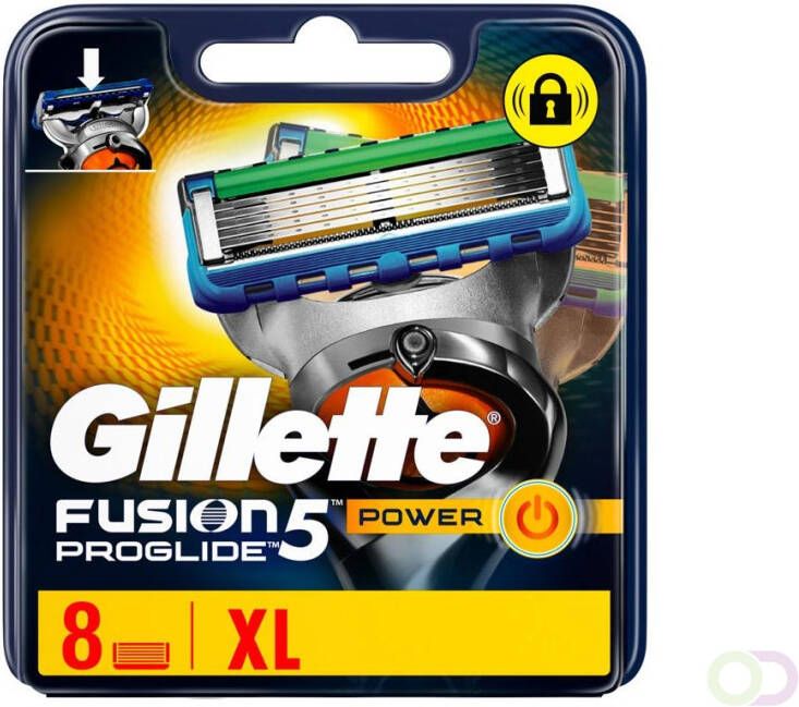 Gillette Fusion5 ProGlide Power Scheermesjes 8 Navulmesjes