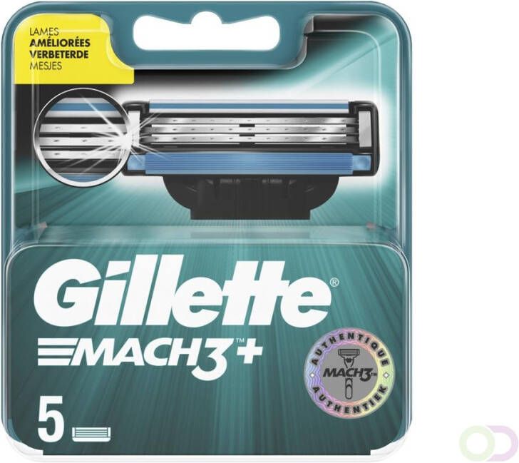 Gillette Mach3+ Scheermesjes Voor Mannen 5 Navulmesjes
