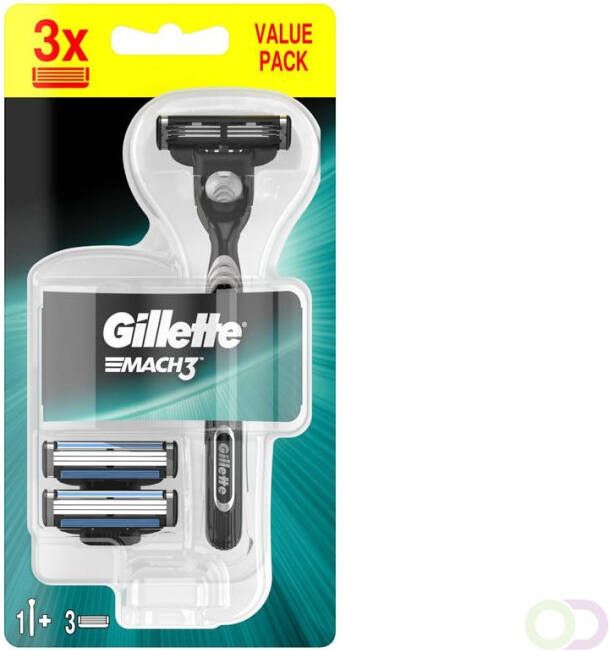 Gillette Mach3 Scheersysteem Voor Mannen + 2 Mesjes