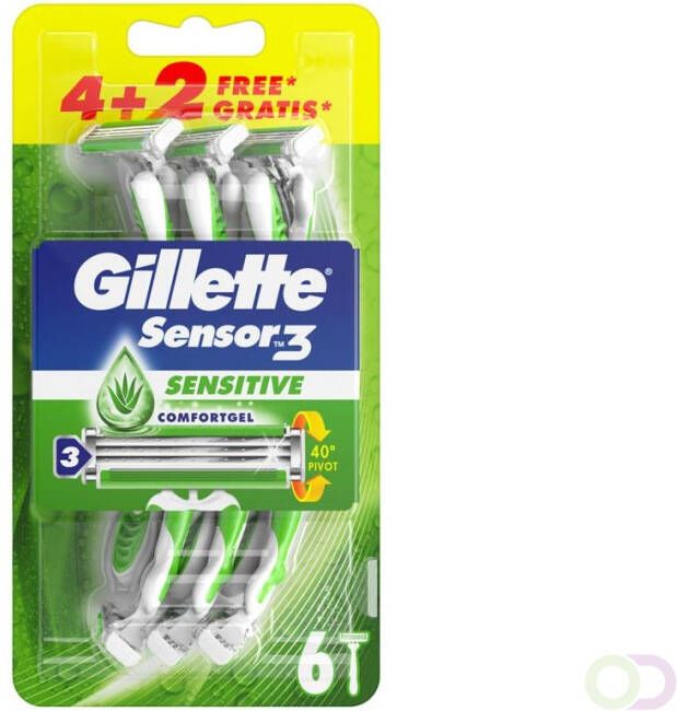 Gillette Sensor3 Sensitive Wegwerpmesje Voor Mannen Verpakking Van 4 2