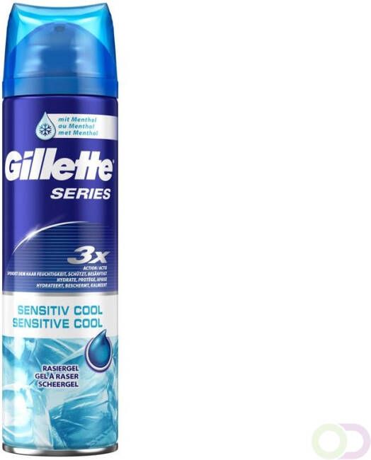 Gillette Series Sensitive Cool Scheergel Voor Mannen 200 ml