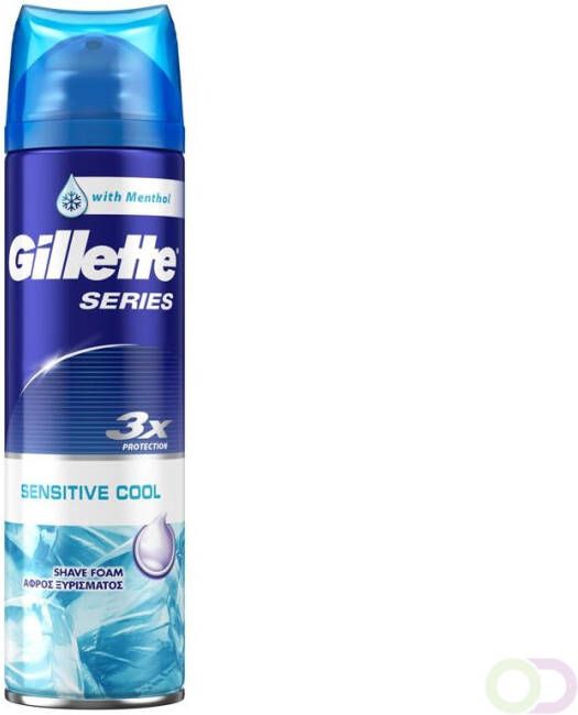 Gillette Series Sensitive Cool Scheerschuim Voor Mannen 250 ml