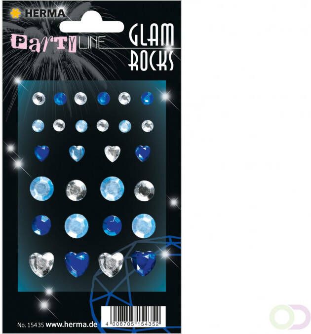 Glam Rocks diamant dark blue & lichtblauw