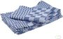 Merkloos Handdoek ft 65 x 65 cm blauw wit pak van 6 stuks - Thumbnail 2