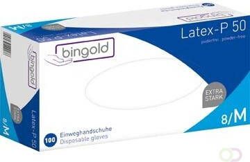 Merkloos Handschoenen latex wit doos van 100 stuks medium