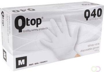 Merkloos Handschoenen uit nitril medium wit doos van 100 stuks