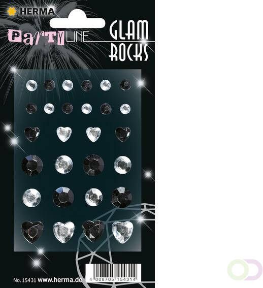 HERMA 15431 Glam Rocks diamant zwart & wit