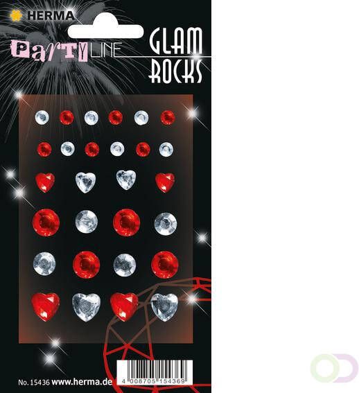 HERMA 15436 Glam Rocks diamant rood &amp zilver