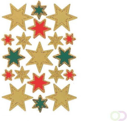 HERMA 3926 Stickers DECOR ster 6-puntig goud glitters