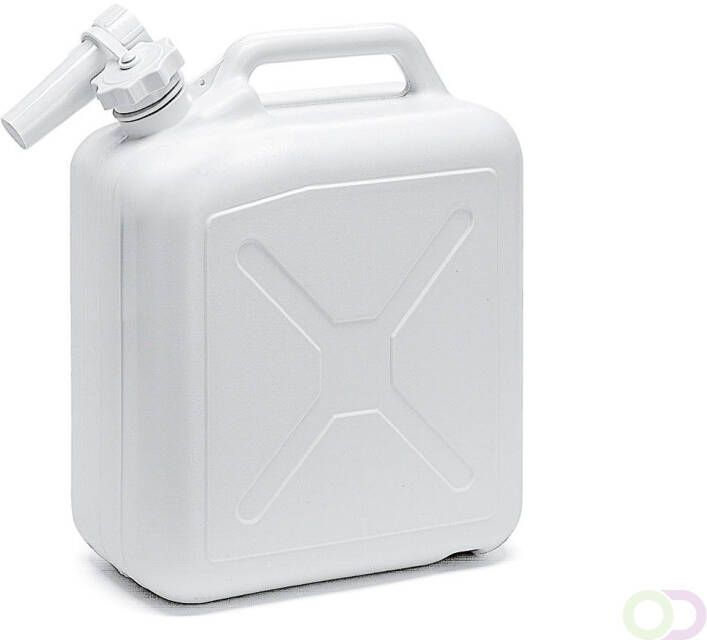 Merkloos Jerrycan met Schenktuit 10 liter Wit