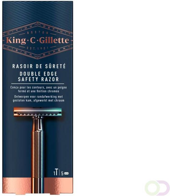 King C. Gillette Double Edge Safety Razor 5 Mesjes