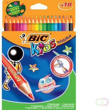 Kleurpotlood Bic kids ecolutions evolution 18 potloden in kartonnen doos