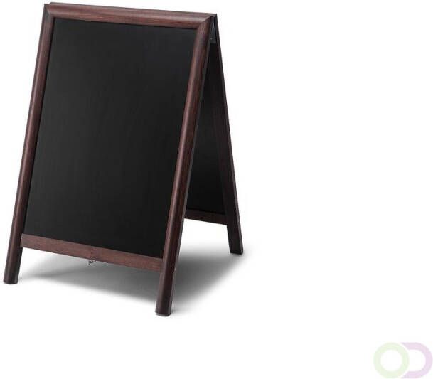 Stoepbord Krijt A model JD Natura collectie Donkerbruin