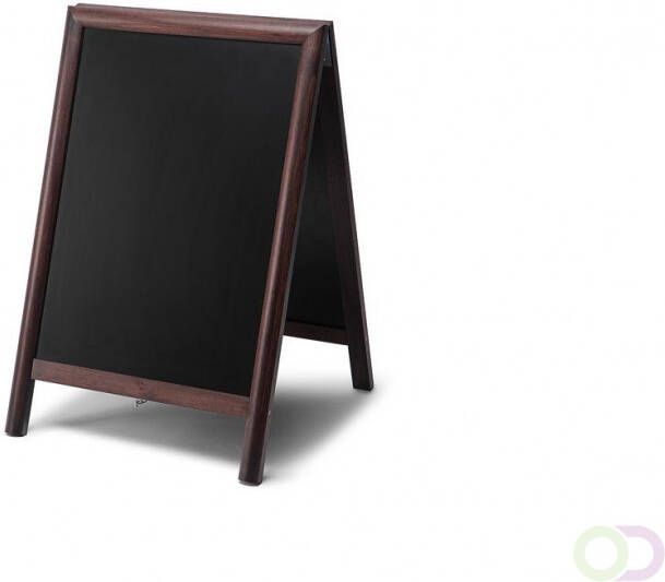 Stoepbord Krijt A model JD Natura collectie Donkerbruin
