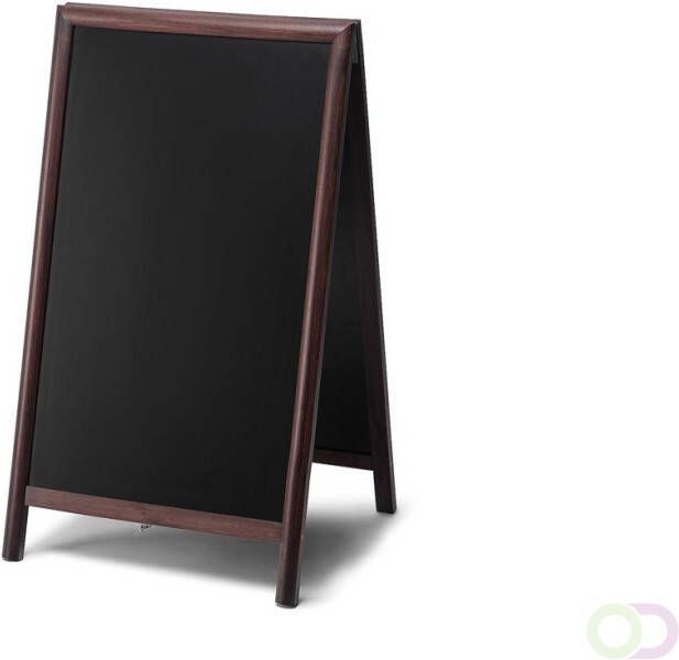 Stoepbord Krijt A model JD Natura collectie Donkerbruin