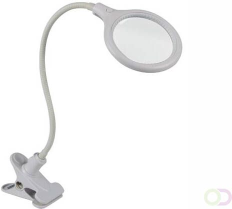 LED-BUREAULAMP MET BEVESTIGINGSKLEM LOEP (5 DIOPTRIE) 4W 32 LEDs WIT