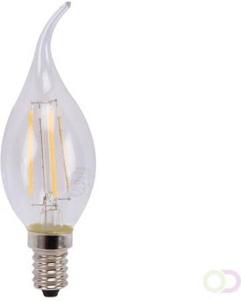 LED GLOEILAMP KAARS MET GEBOGEN PUNT 5 W E14 WARMWIT