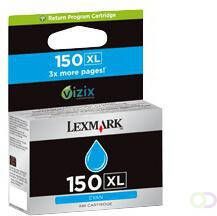 LEXMARK 150XL inktcartridge cyaan standard capacity 700 pagina's 1-pack return program